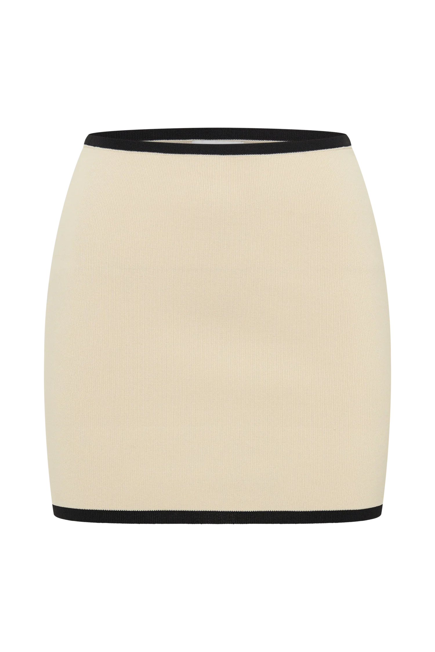 Klara Knit Mini Skirt - Black/Cream - Image 15