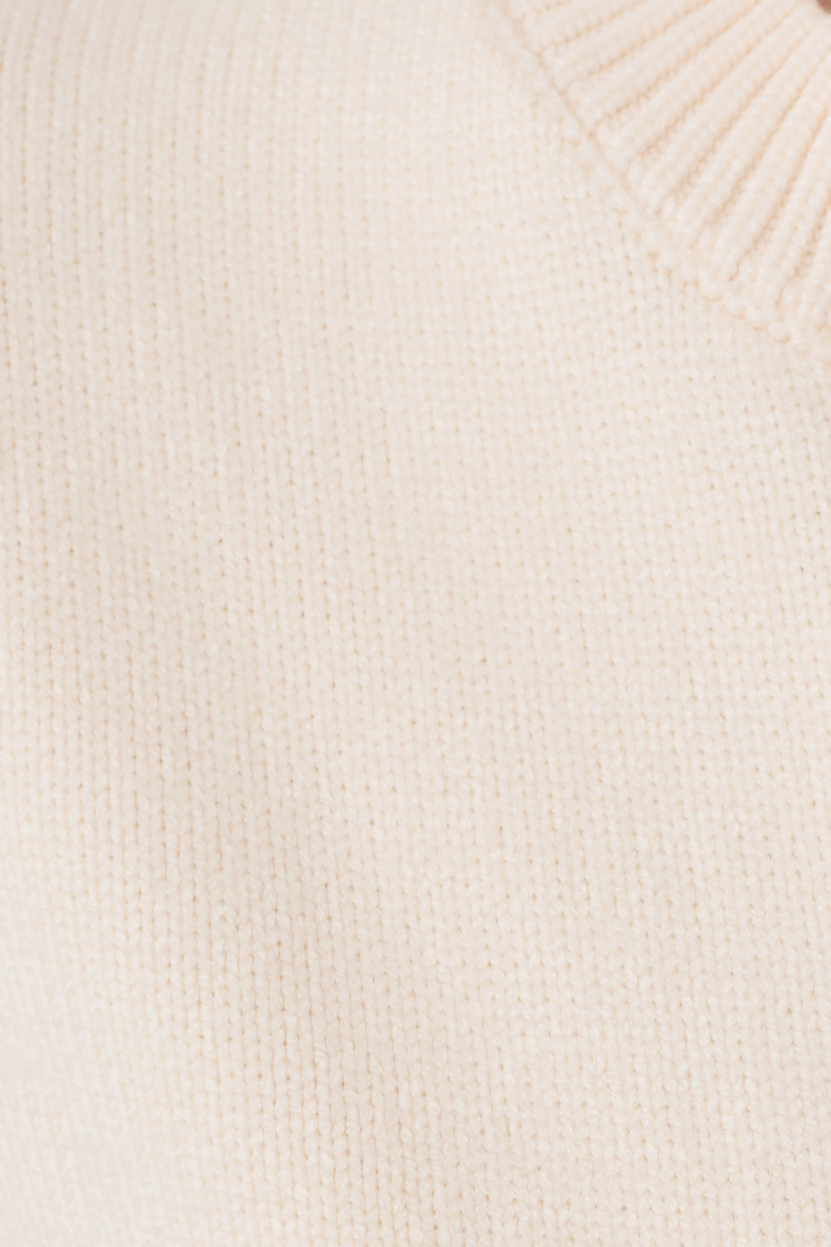 Lara Knit Cardigan With Scarf - Ivory - Image 7