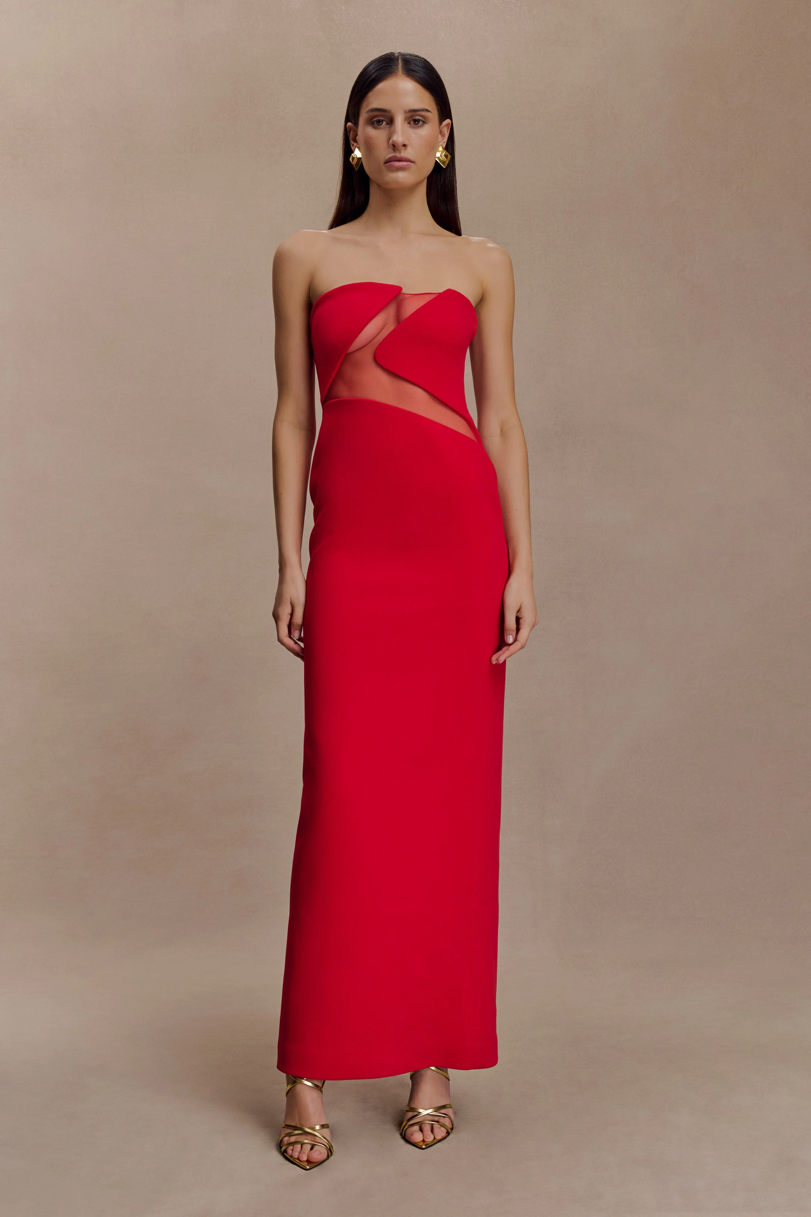 Lianne Strapless Maxi Dress - Red - Image 2