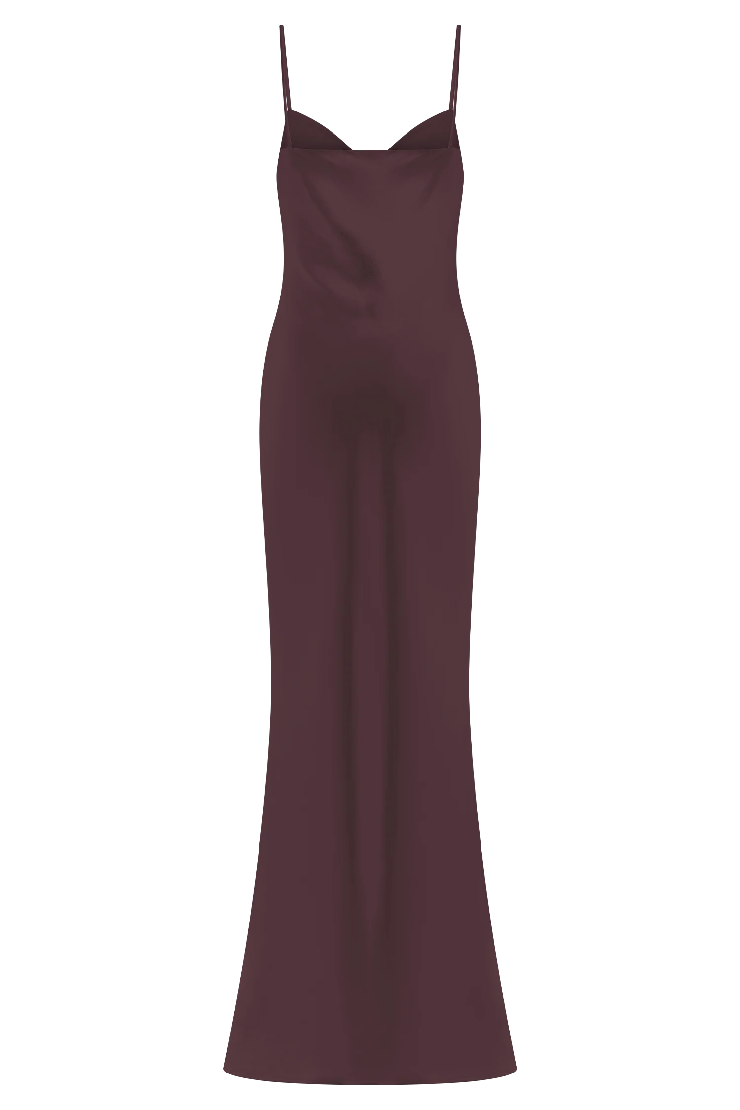 Lilly Sweetheart Satin Maxi Dress - Dark Chocolate - Image 14