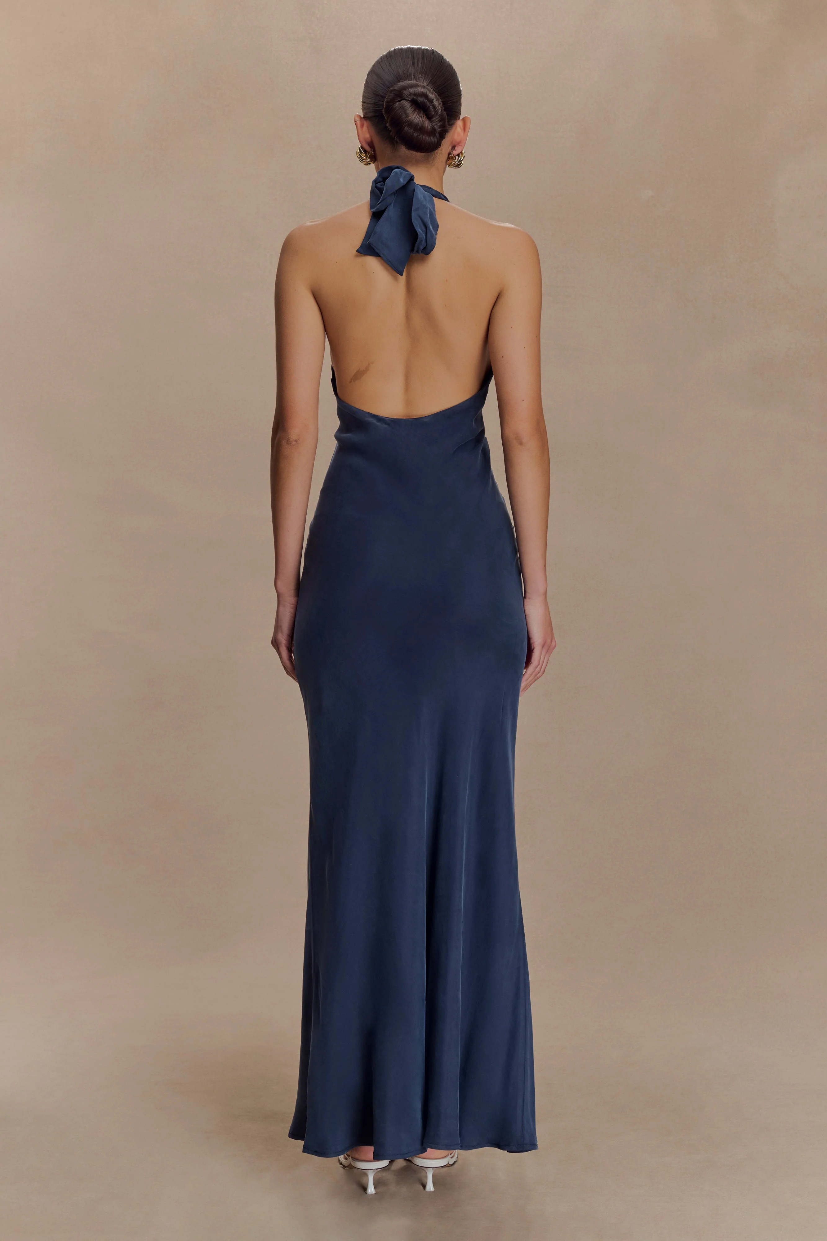 Louisiana Halter Maxi Dress - Navy - Image 2