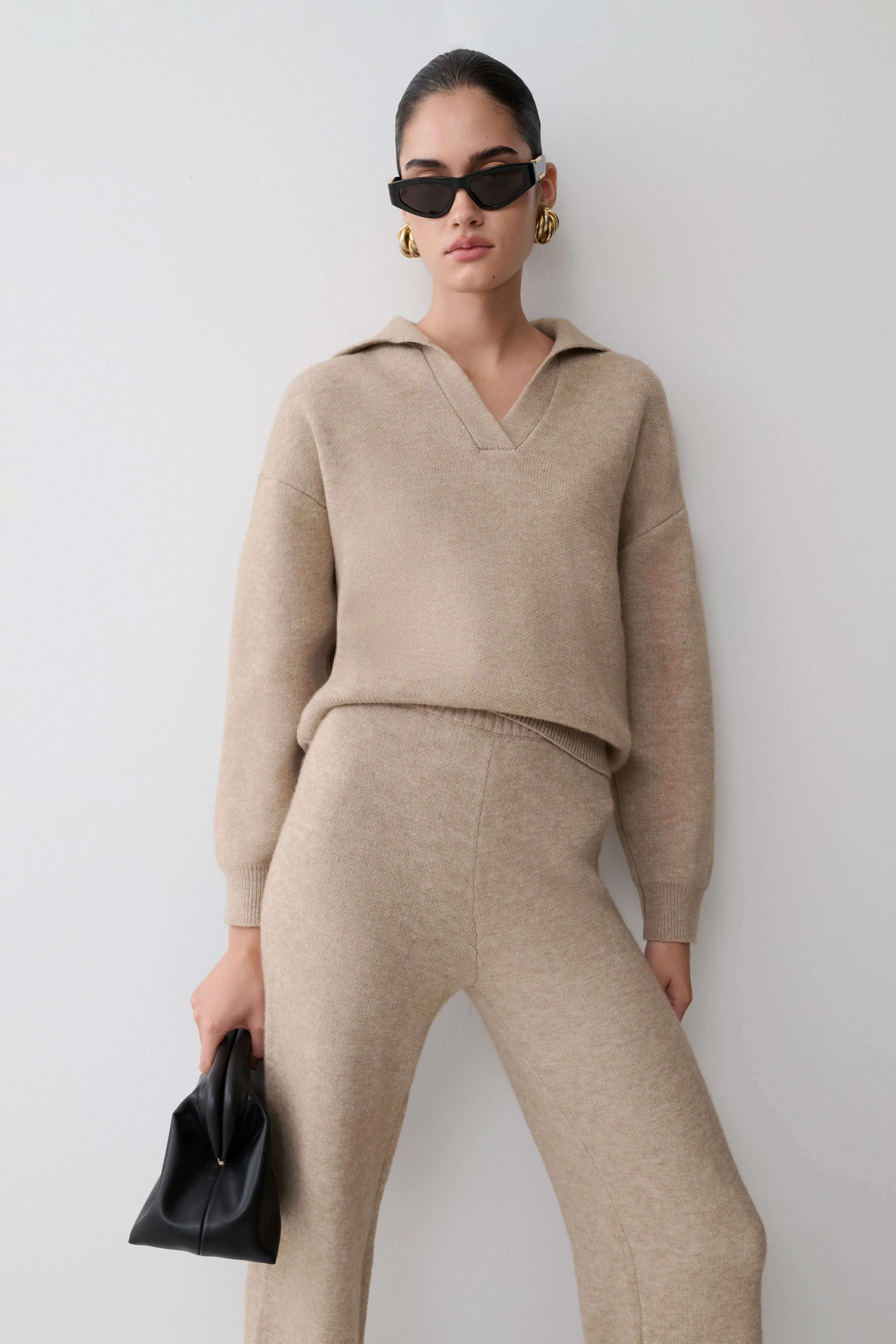 Luca Knit Jumper - Beige Marle - Image 4