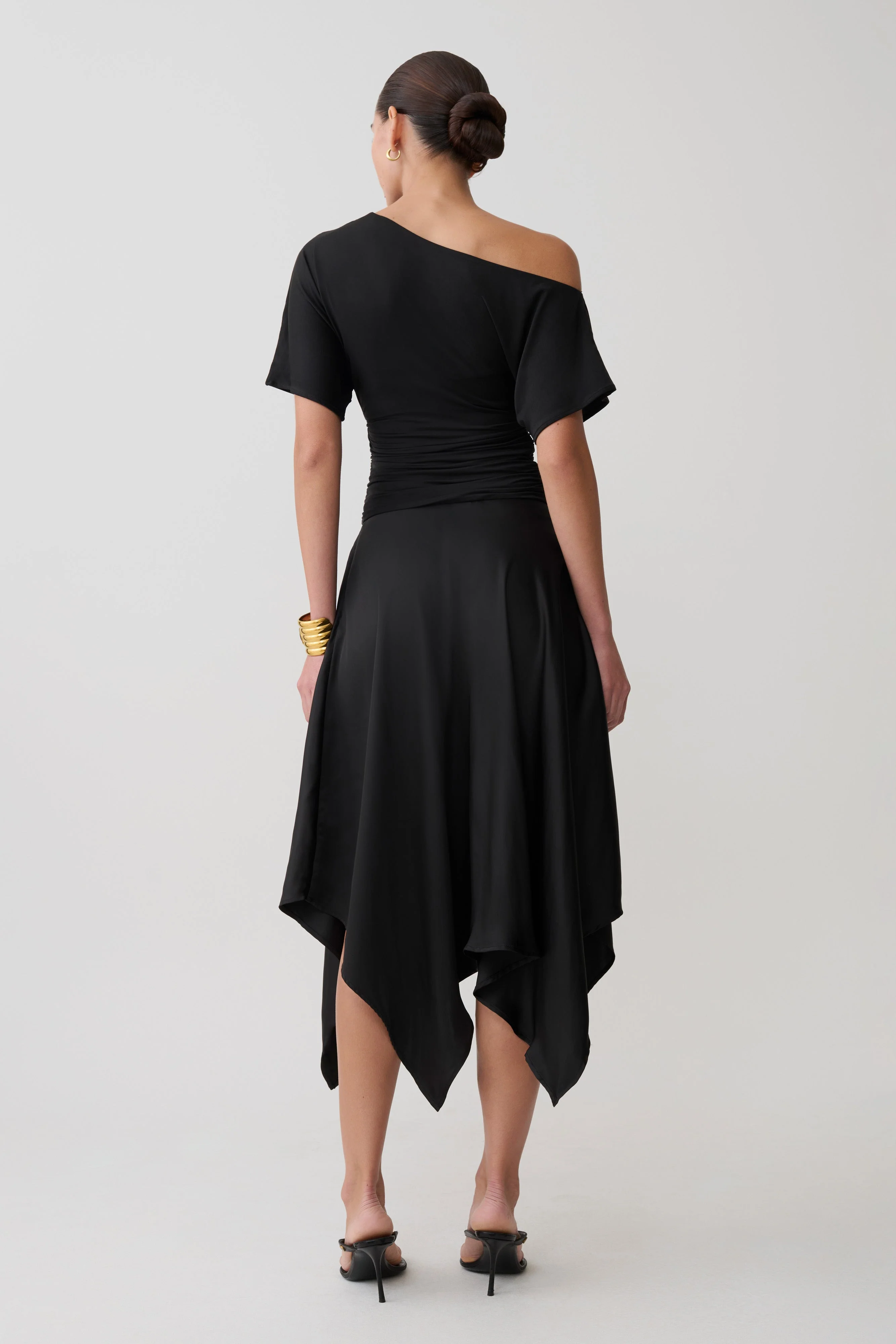 Luu Off Shoulder Slinky Top - Black - Image 6