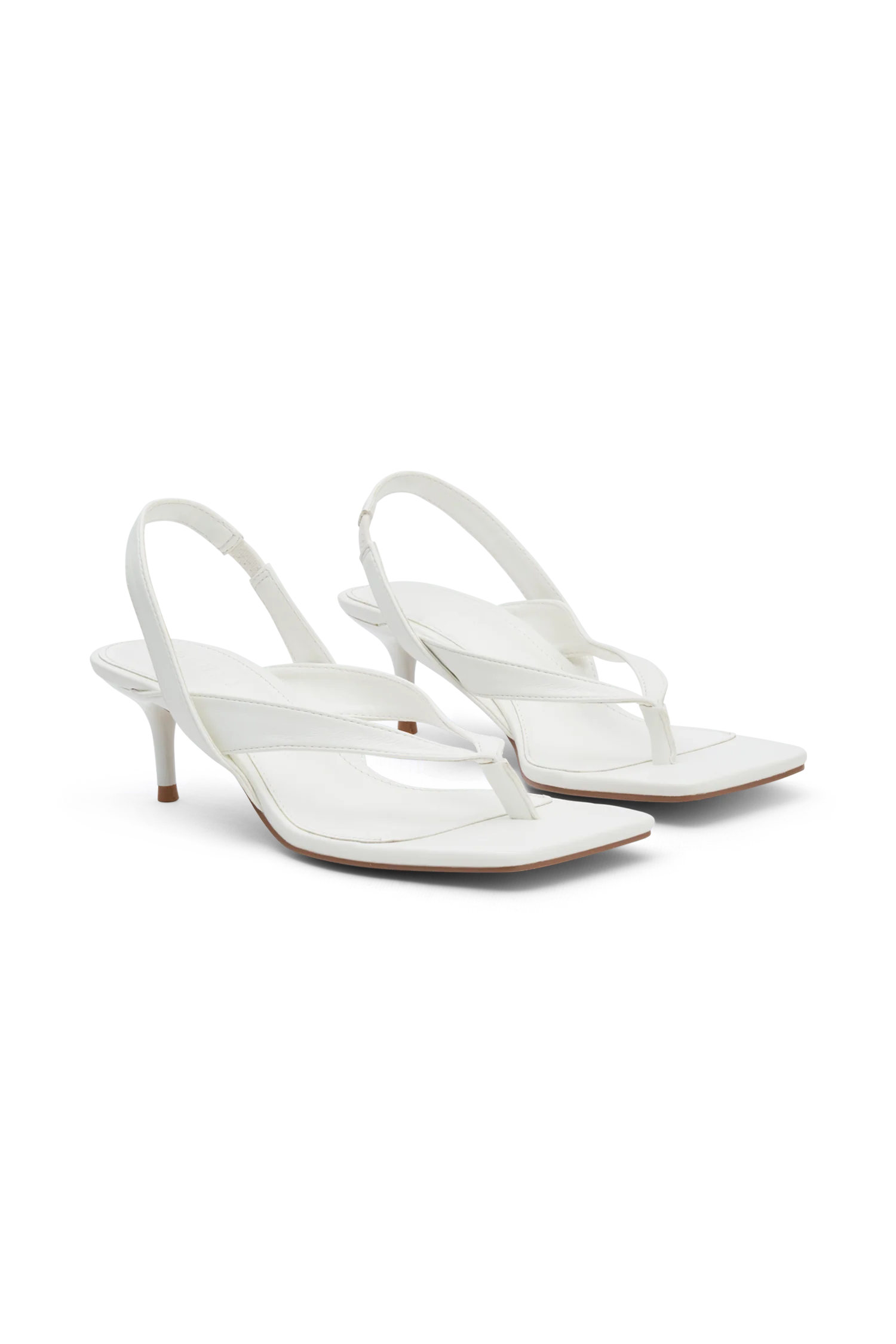Mai Sling Back Thong Heel - White - Image 6