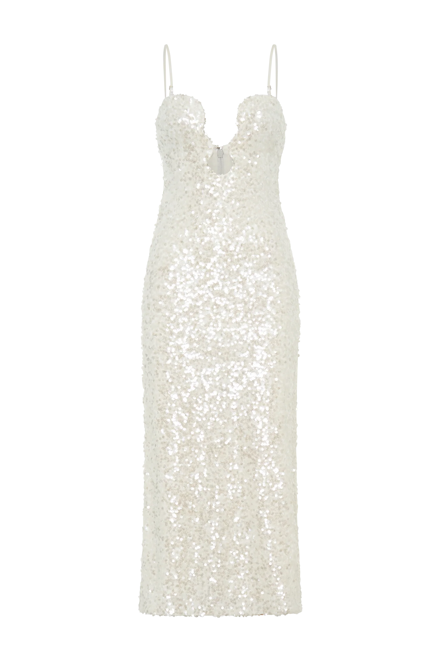Makari Sequin Maxi Dress - White - Image 9