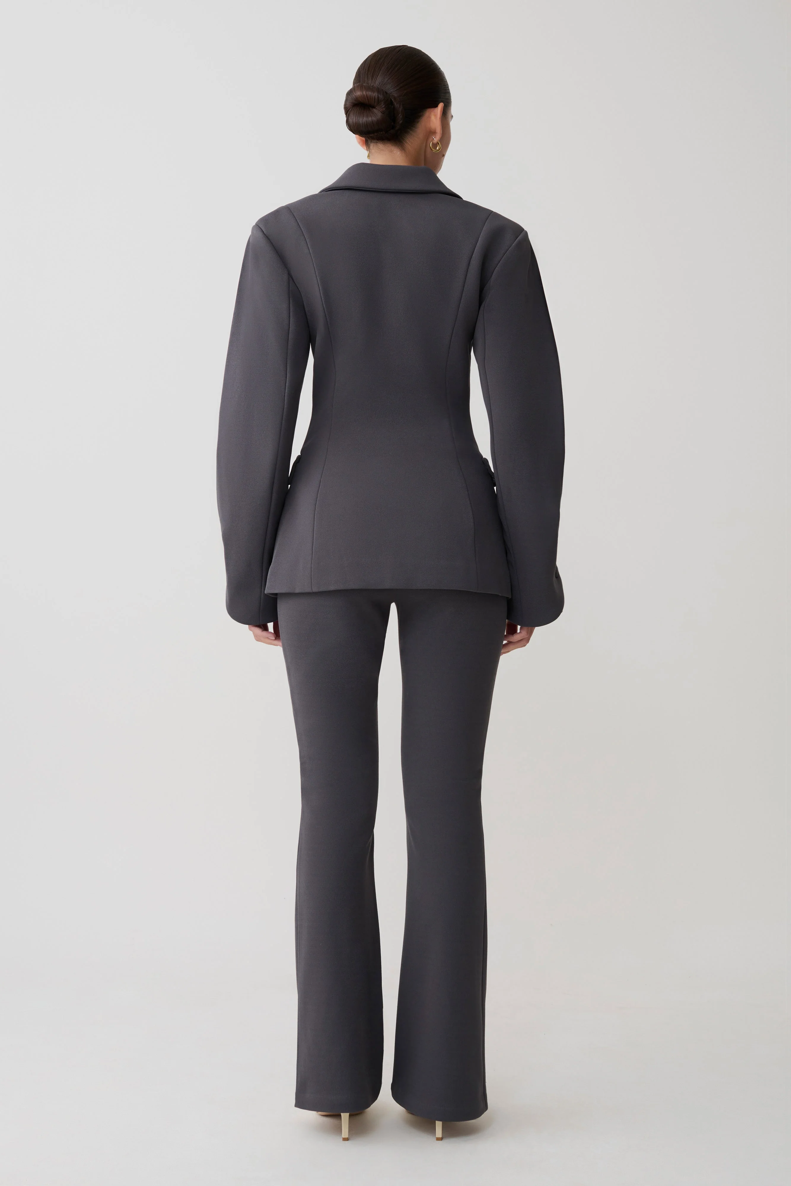 Marion Fit And Flare Pant - Charcoal Shadow - Image 2