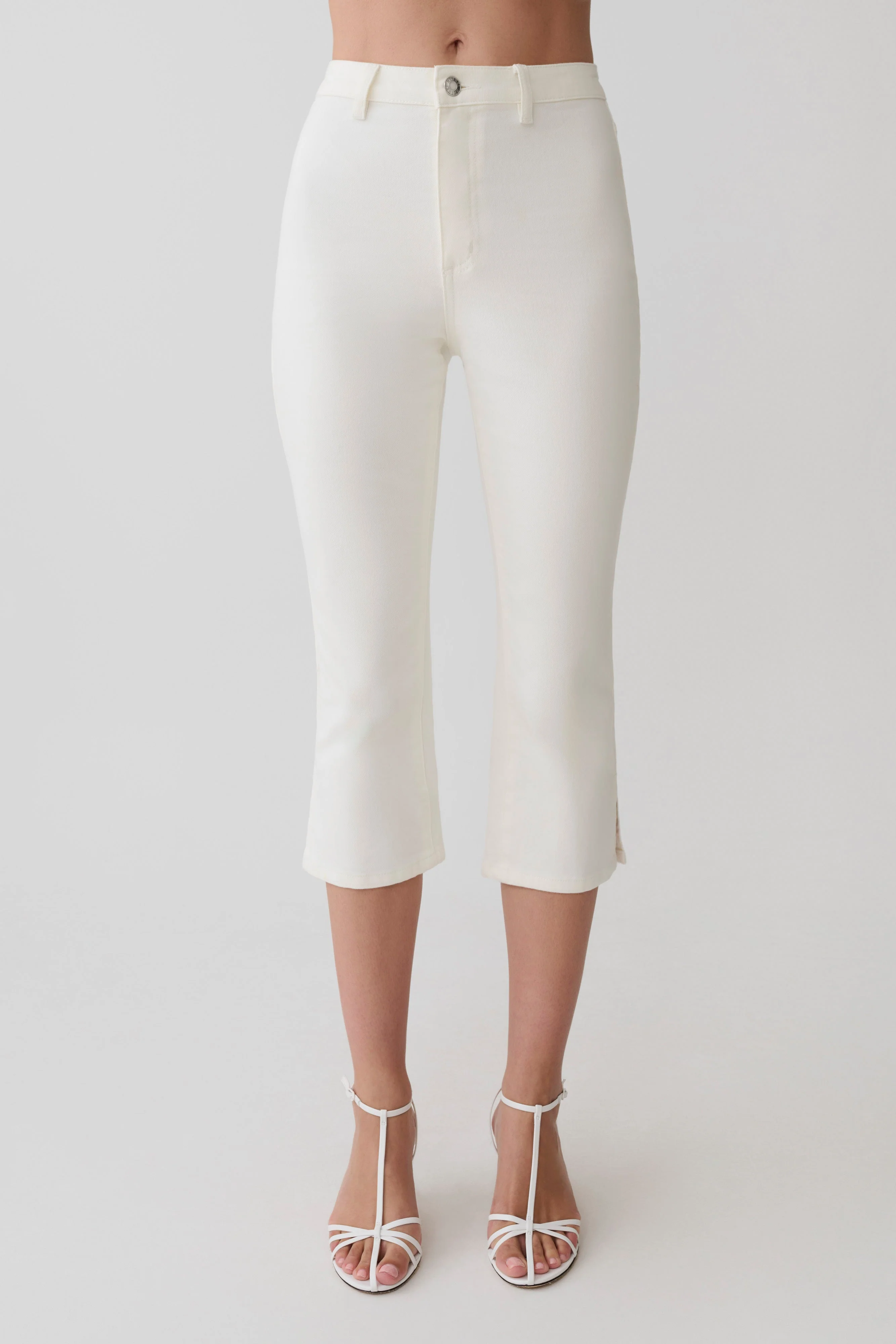 Mary Denim Capris - White - Image 4