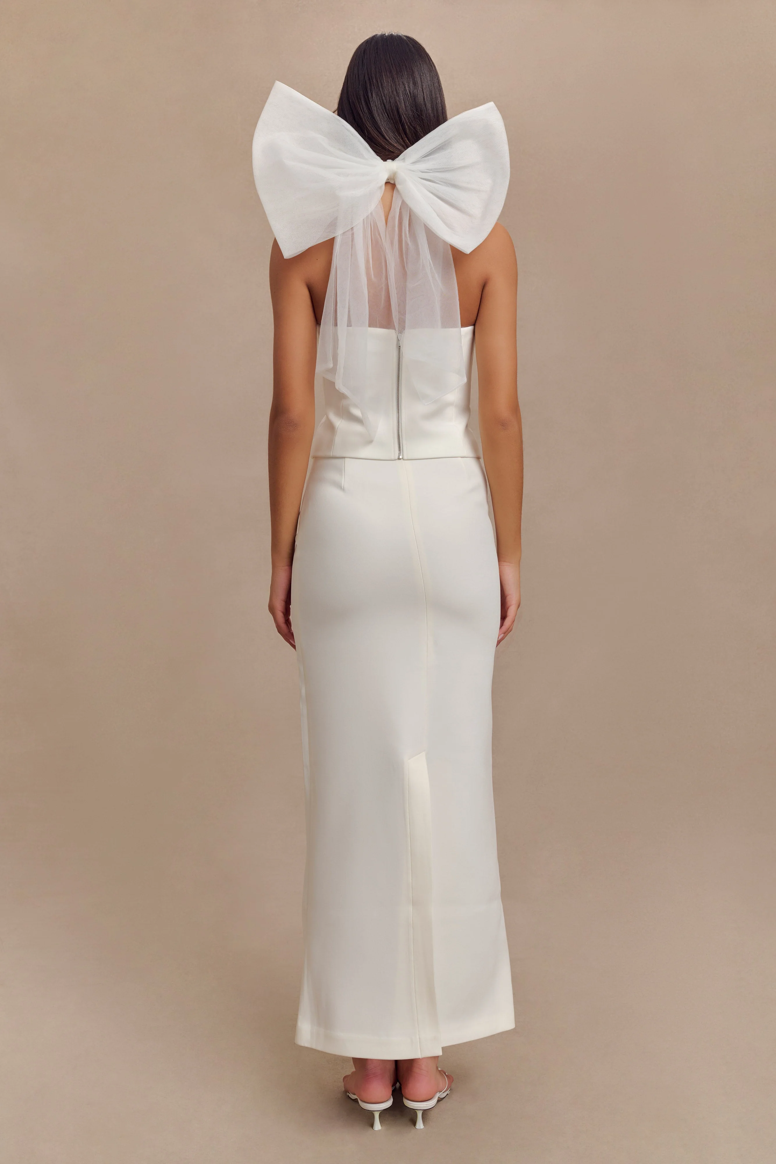 Maryam Tulle Bow Top - White - Image 7