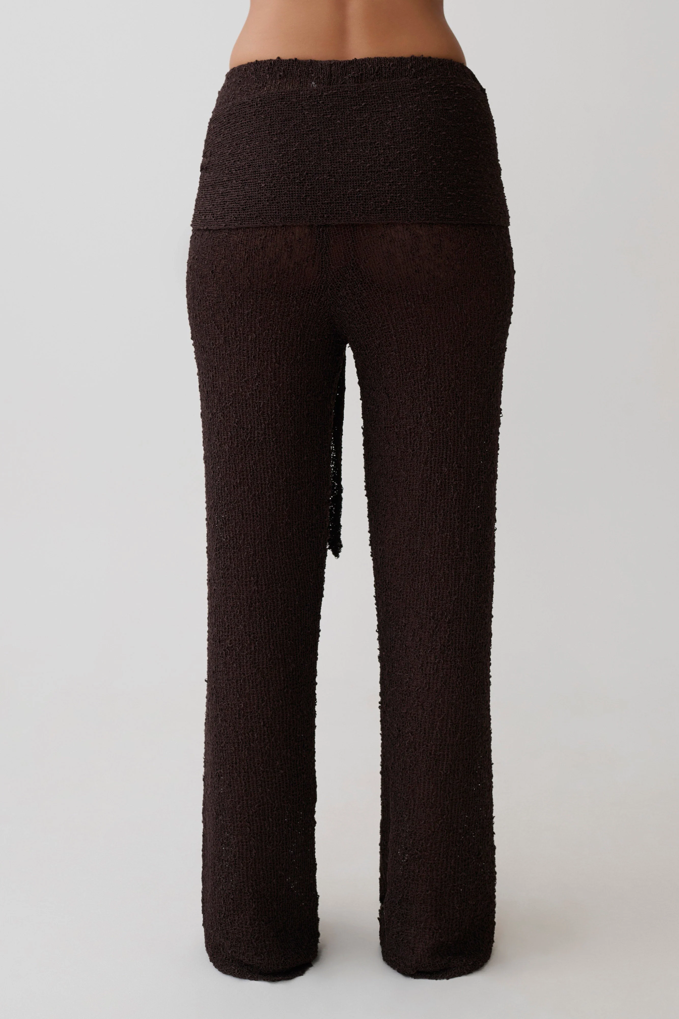 Mattais Boucle Knit Pants - Dark Chocolate - Image 5