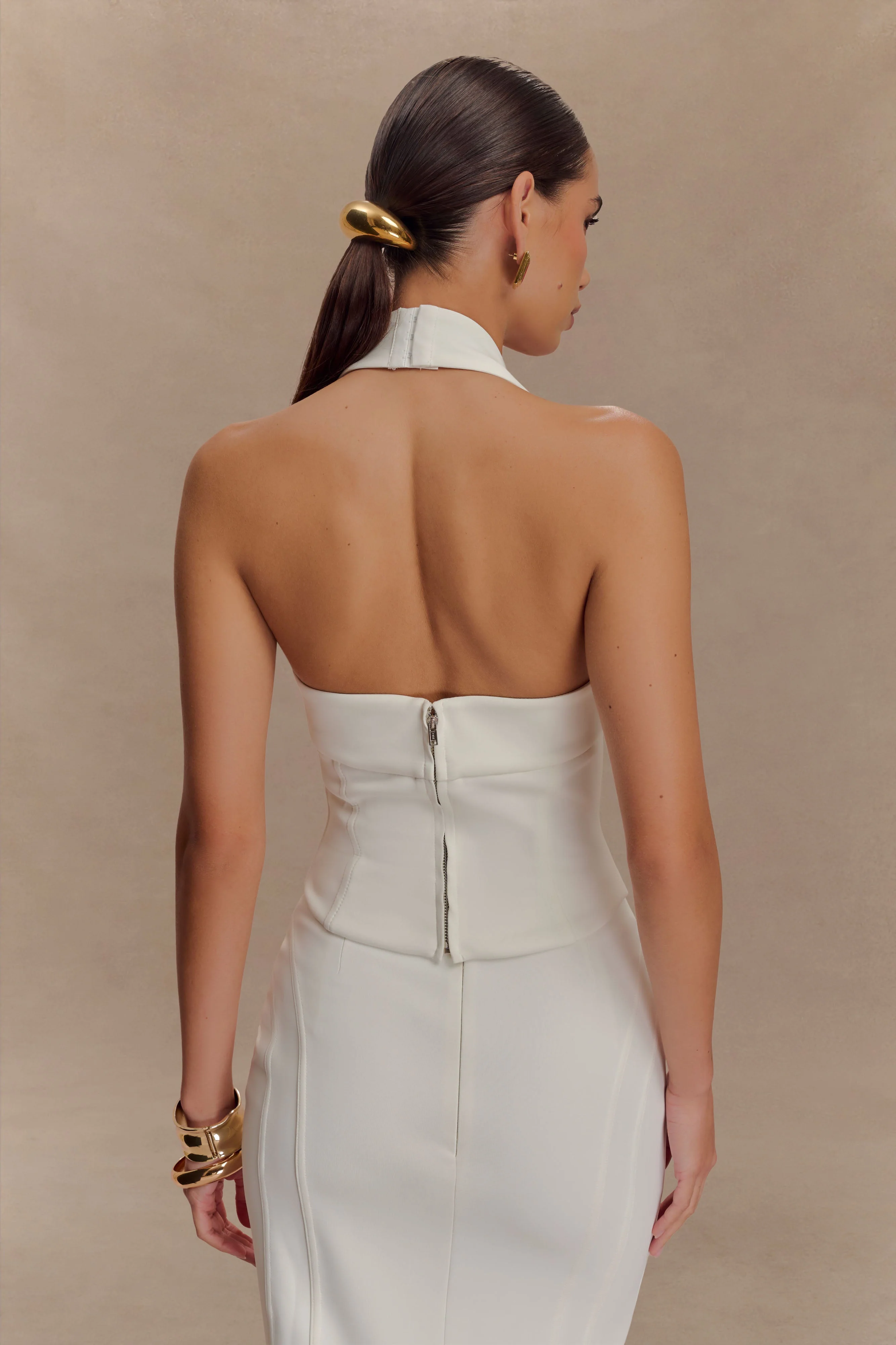 Meadow Corset Halter Top - White - Image 2