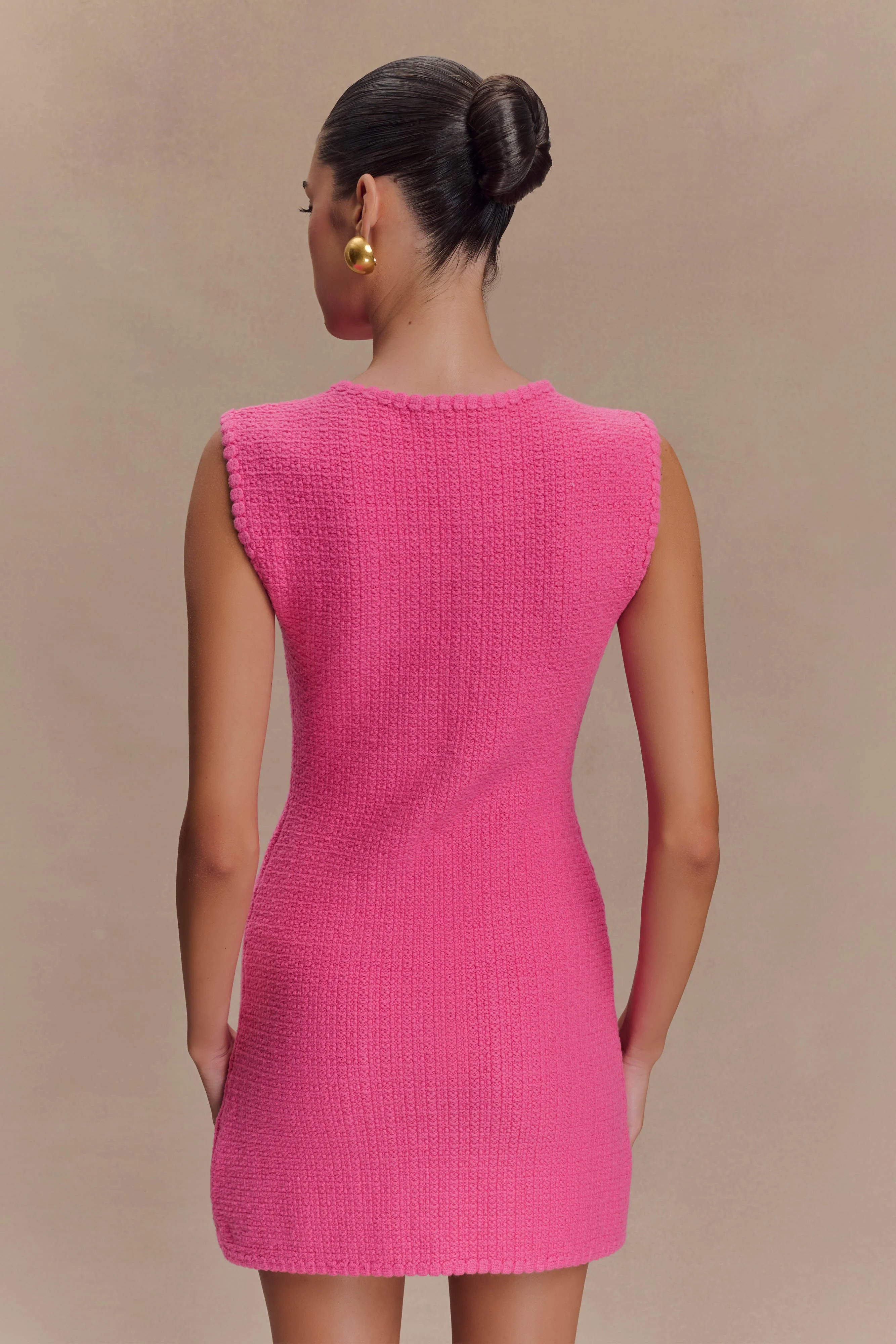 Mia Knit Mini Dress - Pink - Image 2