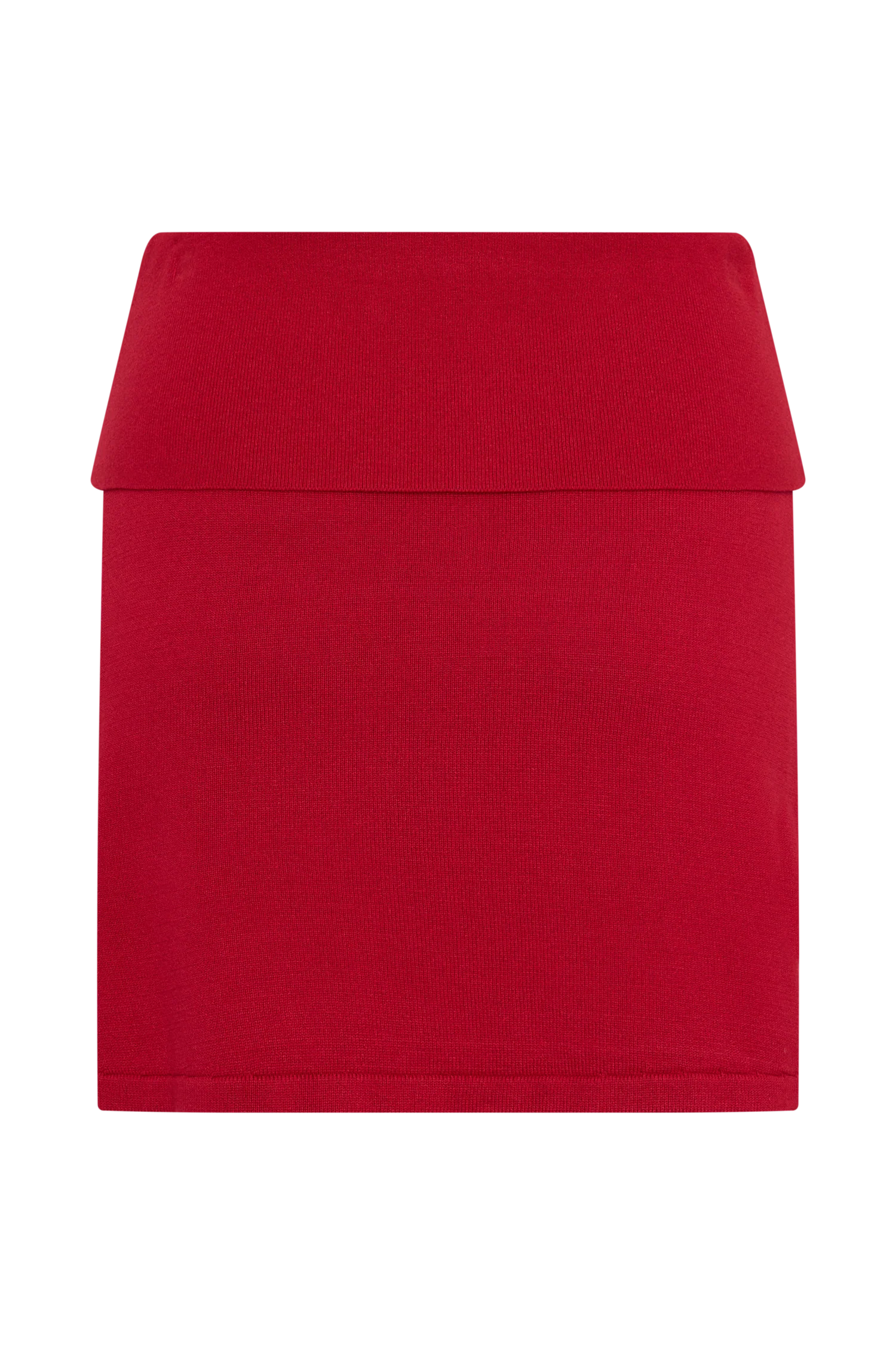 Misty Mid Rise Knit Mini Skirt - Red - Image 8
