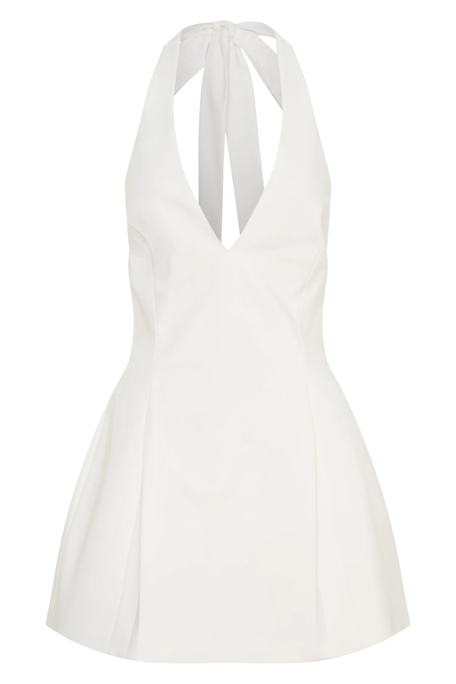 Nelly Halter Neck Cotton Mini Dress - White - Image 9