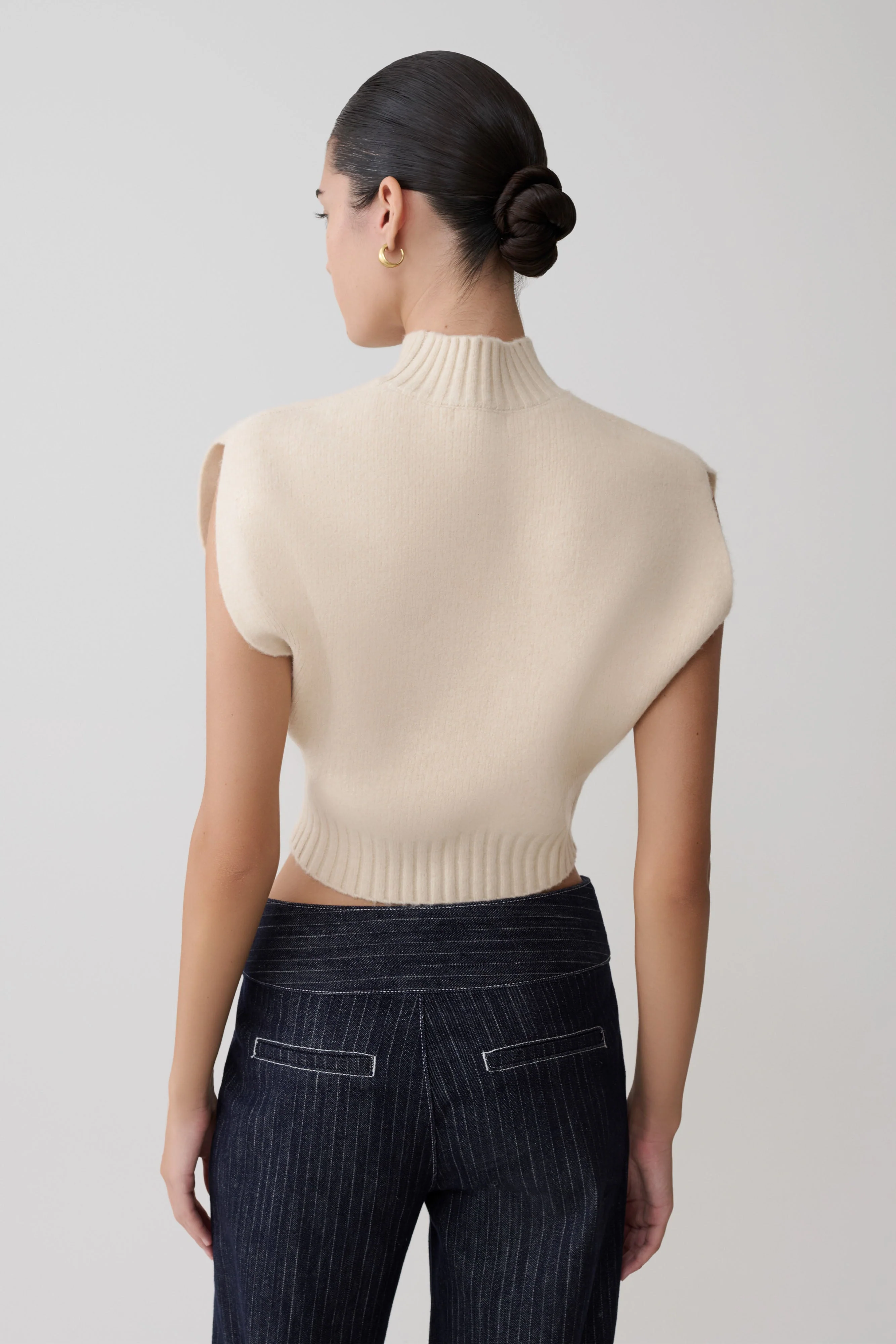 Niko Knit Oversized Top - Ivory - Image 2