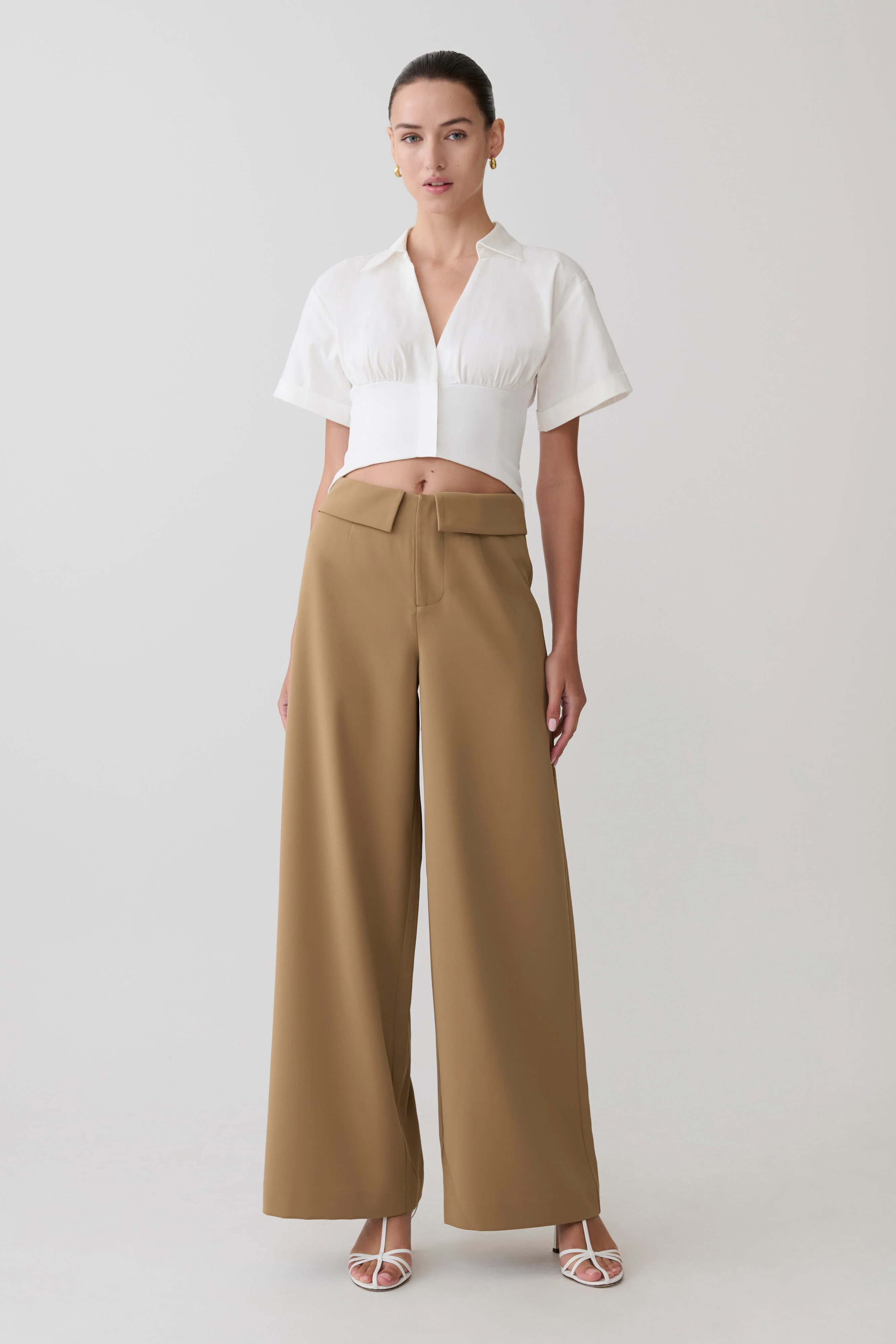 Noelia Tie Back Short Sleeve Shirt - White - Image 4
