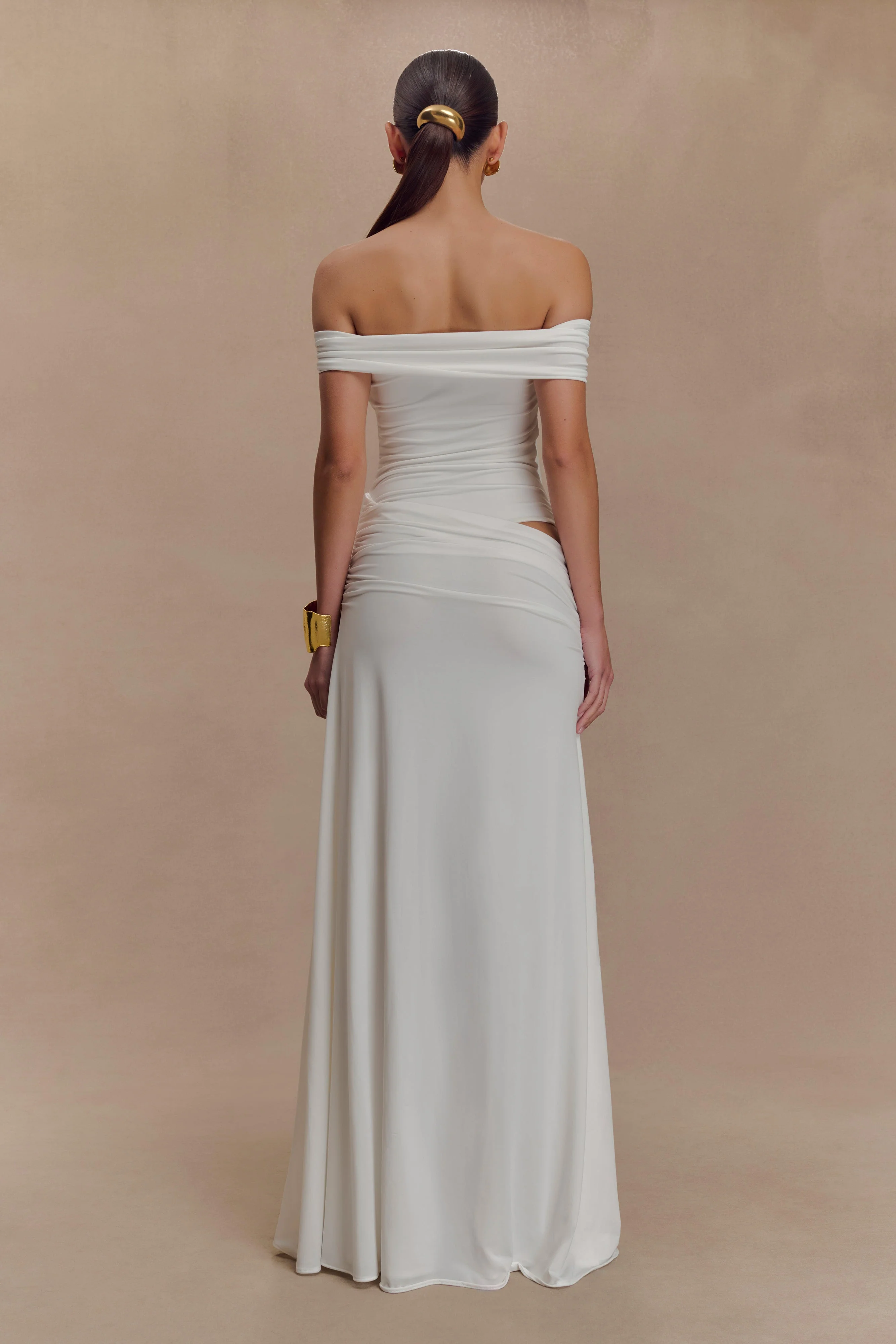 Oliver Slinky Maxi Dress - White - Image 2