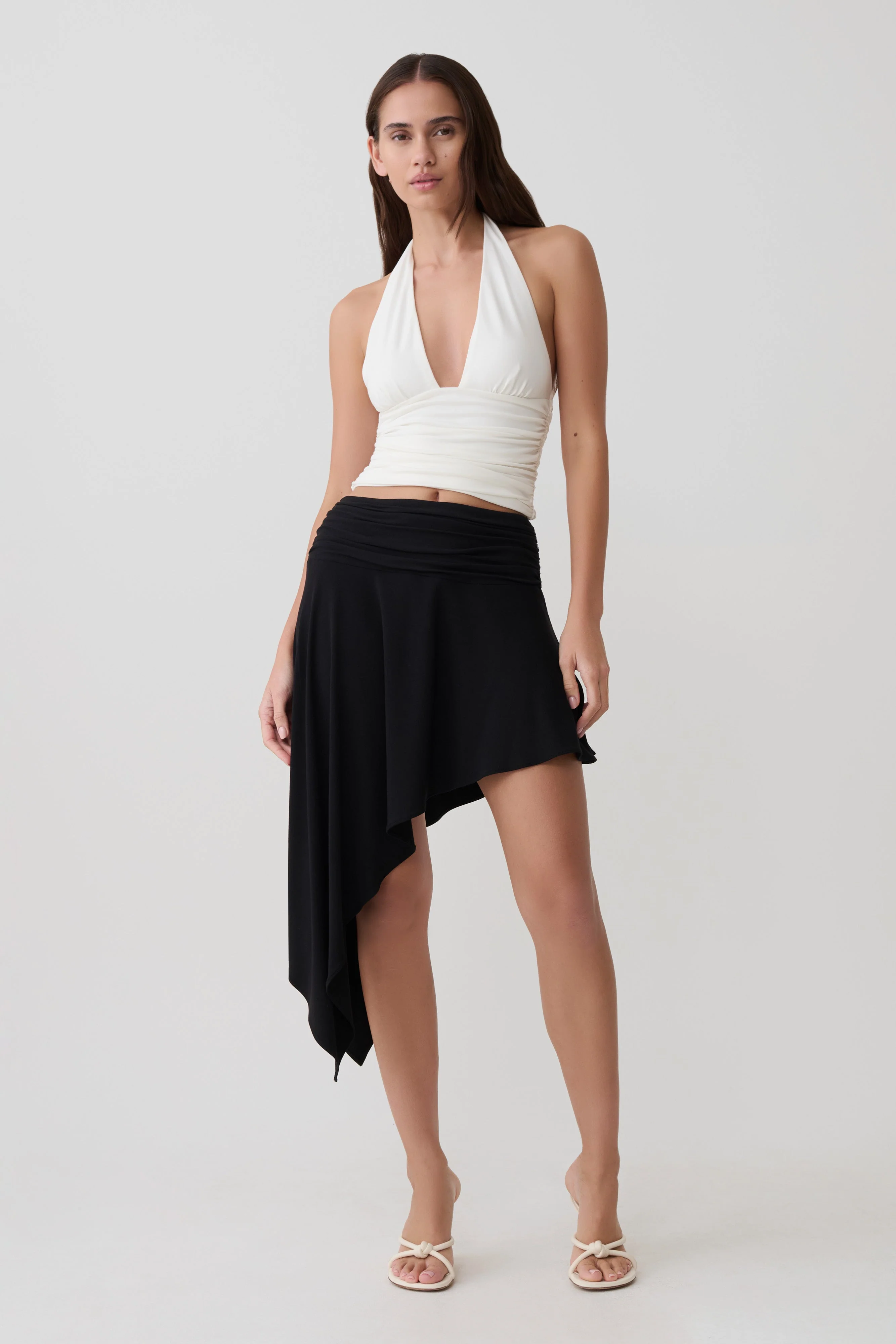 Peregrine Modal Gathered Halter Top - White - Image 7