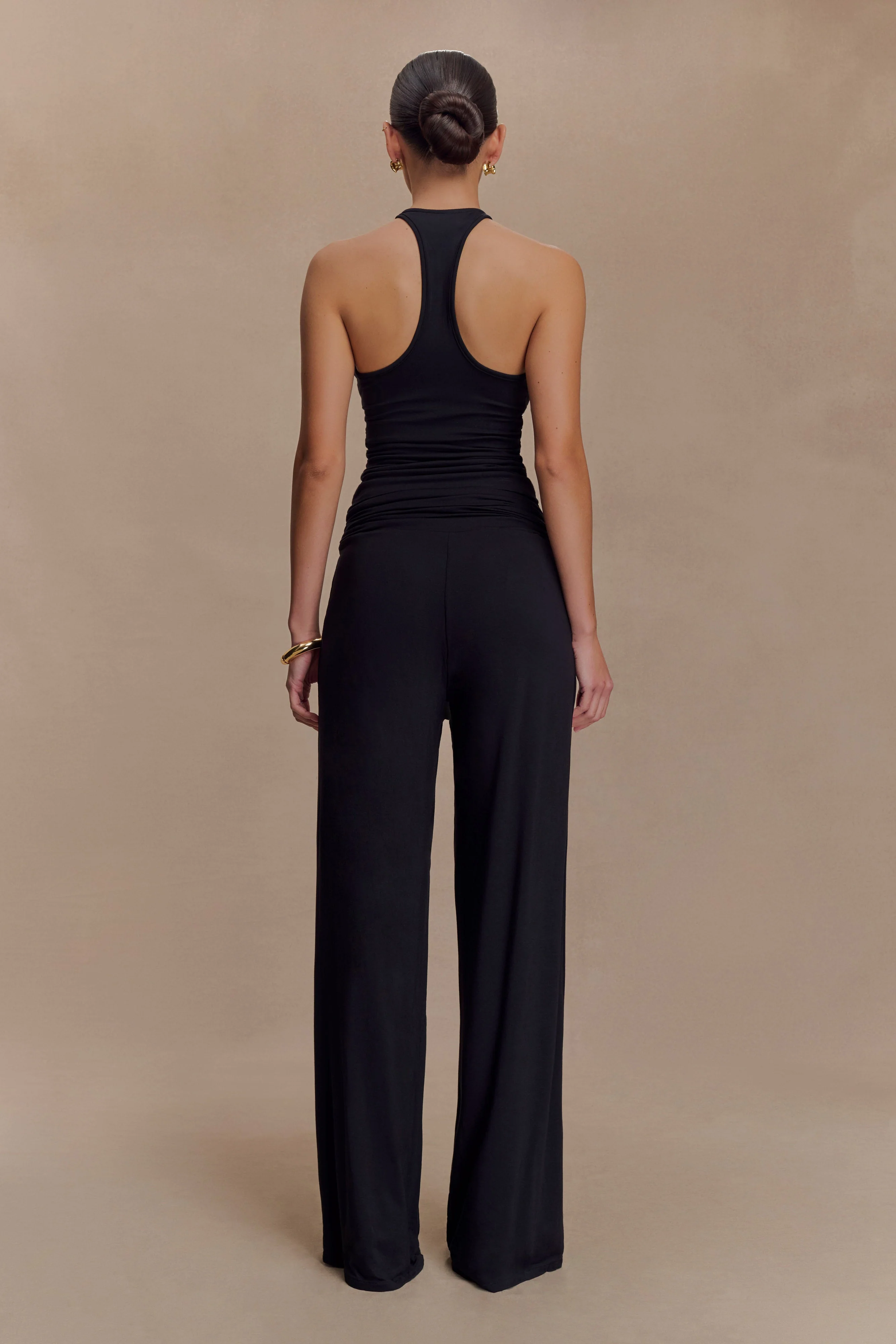 Ramona Modal Straight Leg Pant - Black - Image 3