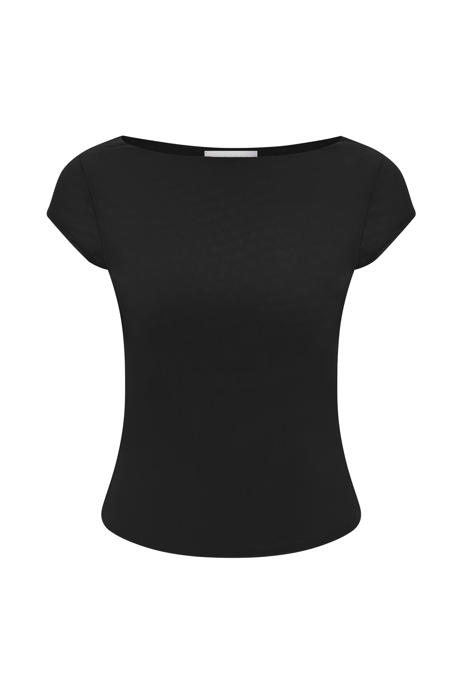 Romana Short Sleeve Mesh Top - Black - Image 10