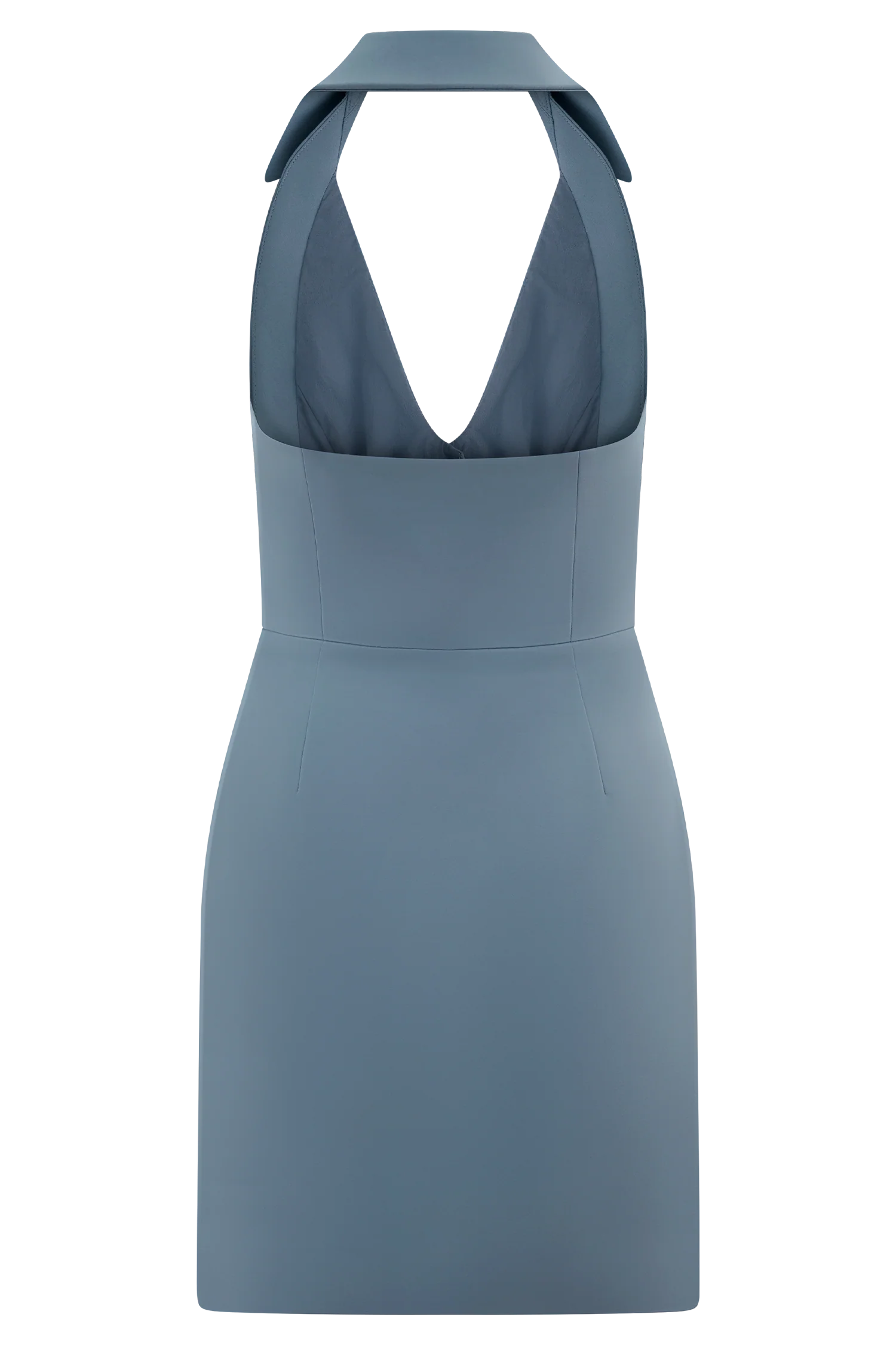Ruth Cotton Halter Mini Dress - Ocean Blue - Image 6