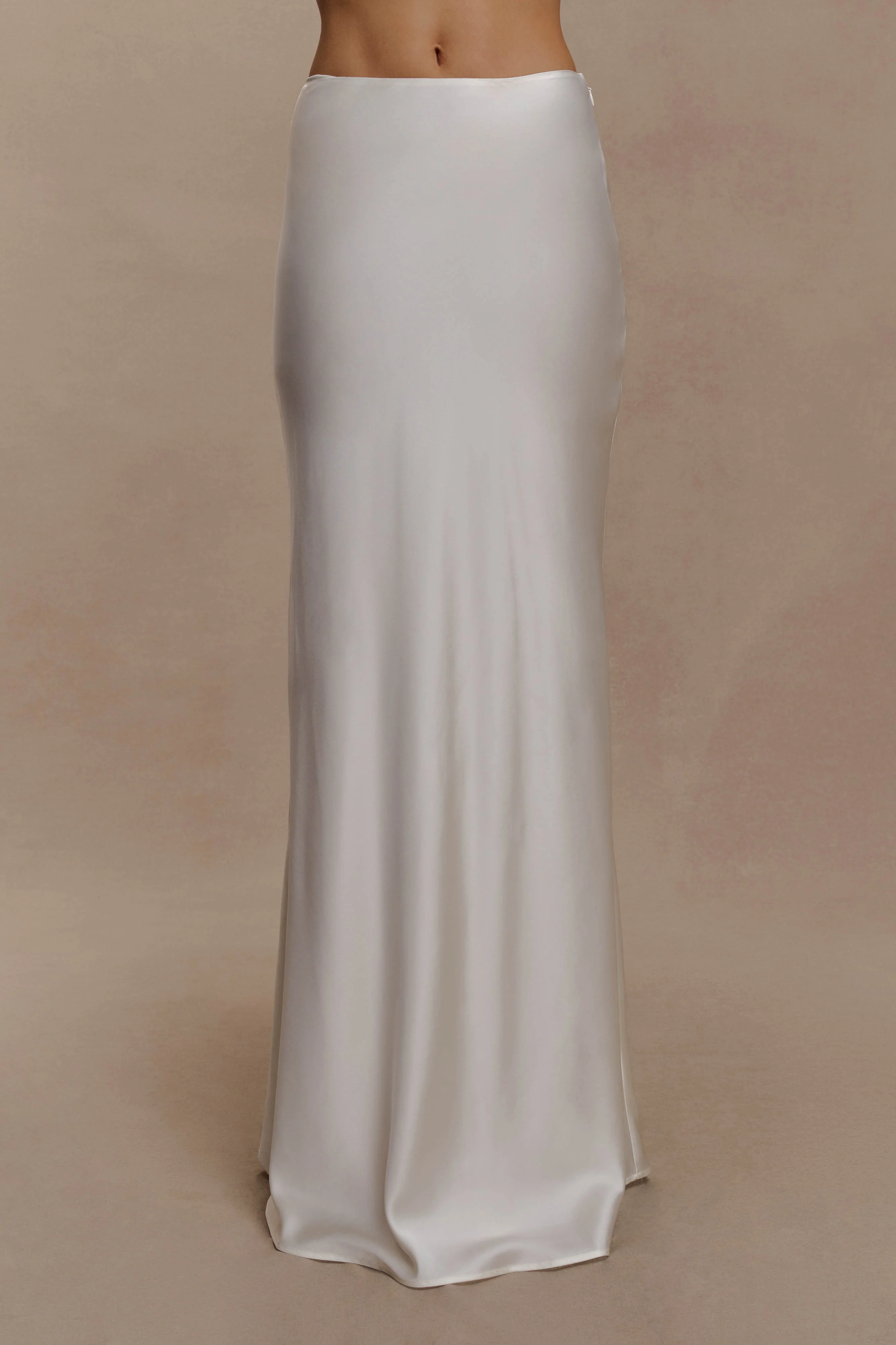 Sabrina Silk Blend Maxi Skirt - Ivory - Image 7