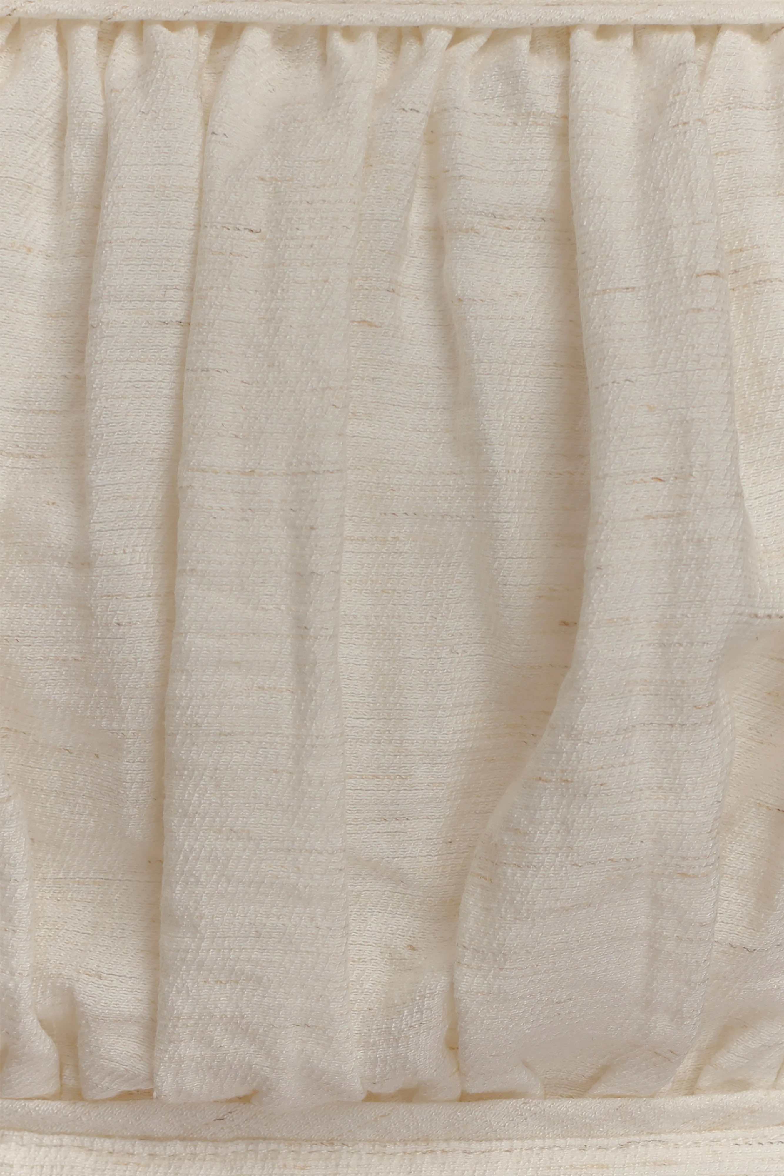Scottie Shirred Linen Bandeau - Oat Marle - Image 7