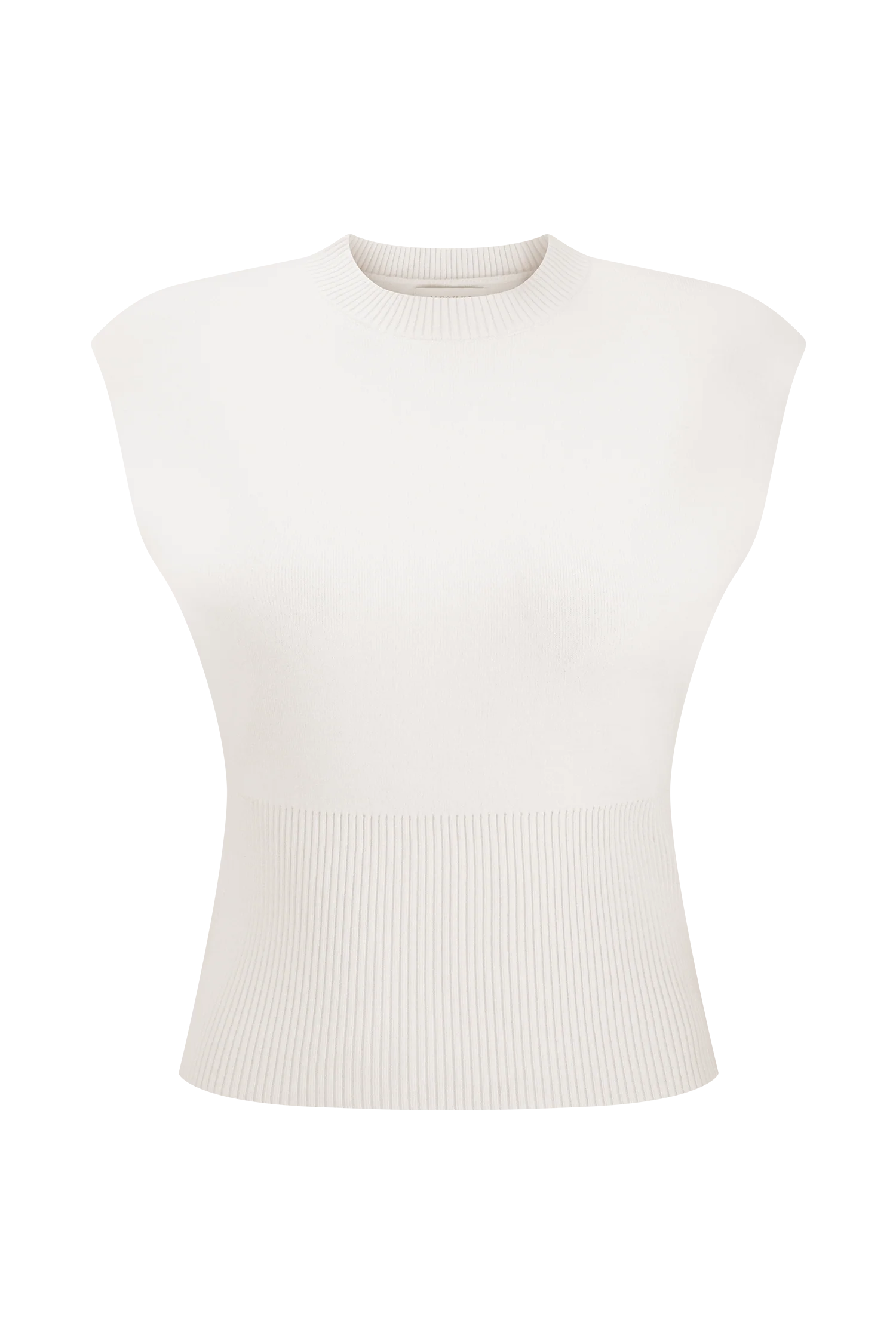 Sharpay Sleeveless Knit Top - Ivory - Image 11