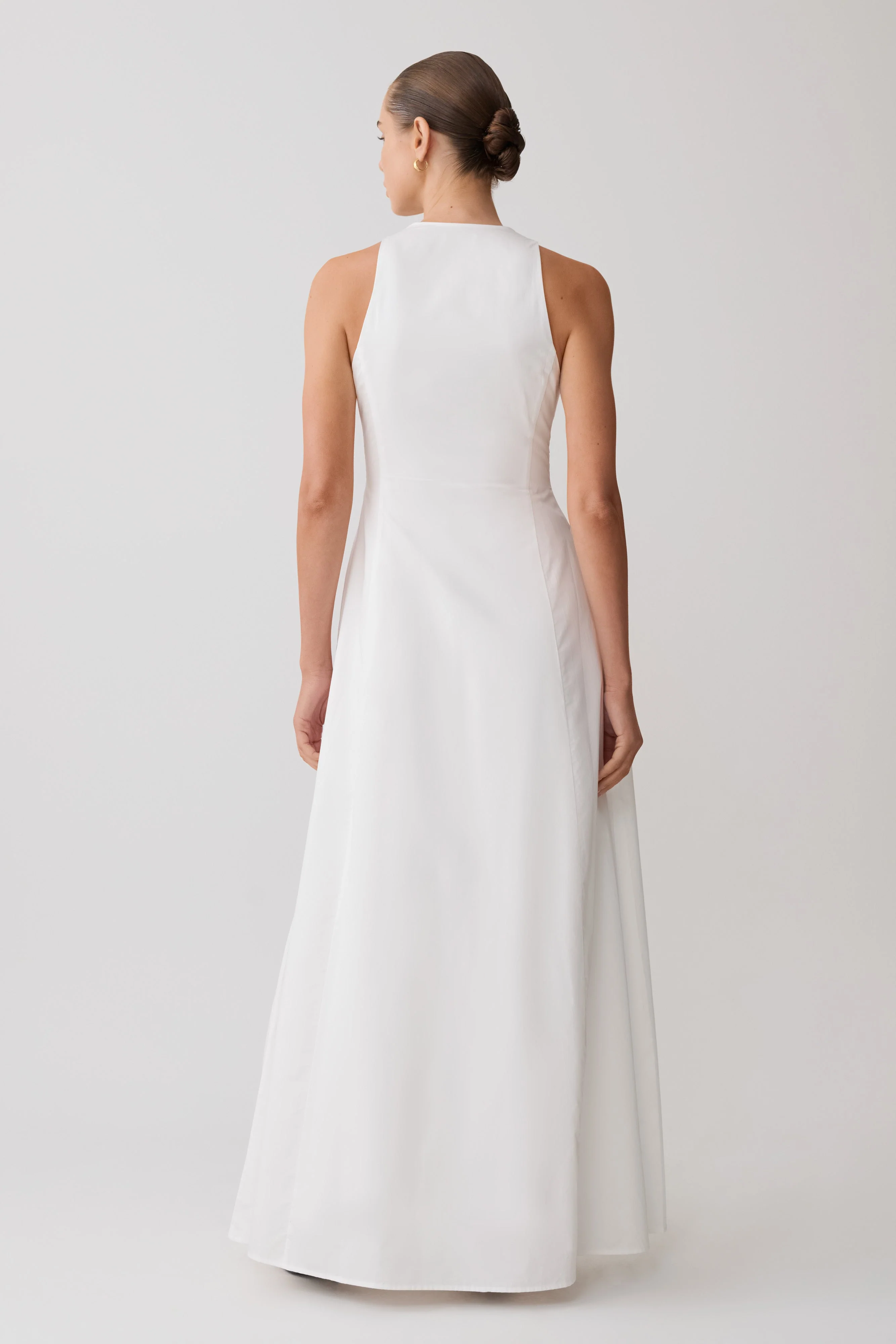 Sienna Button Down Maxi Dress - White - Image 2