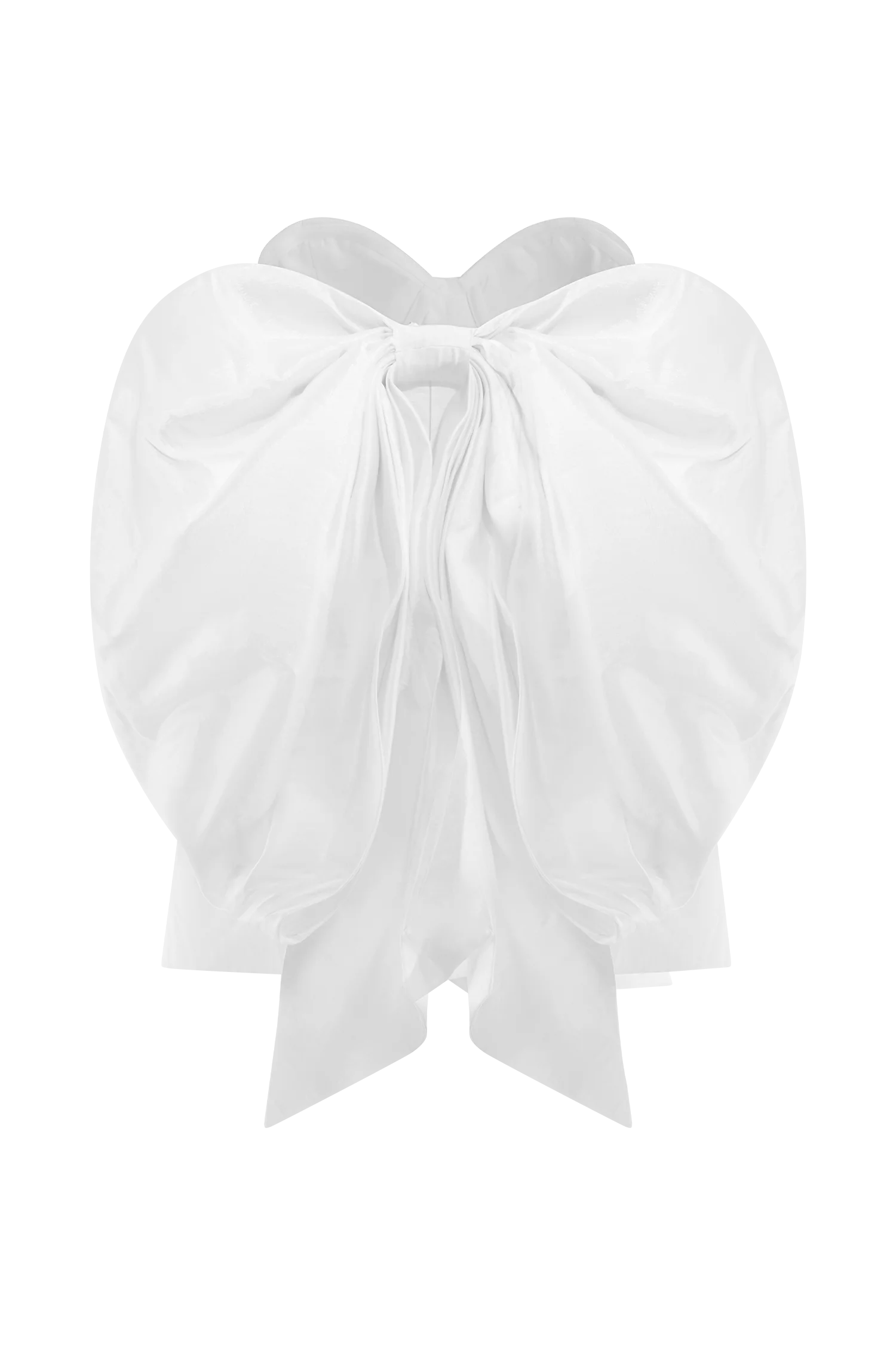Suzette Taffeta Bow Mini Dress - White - Image 14