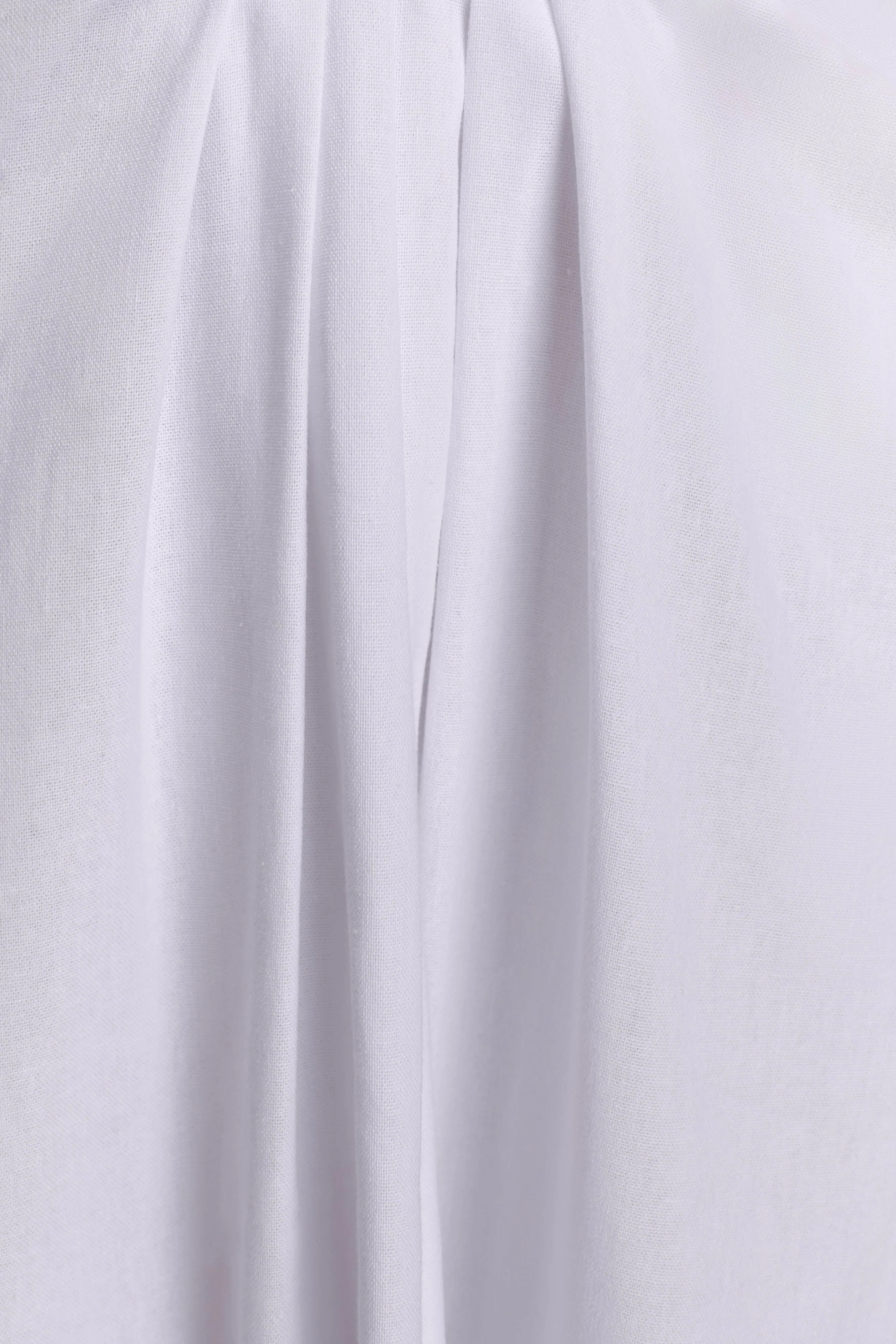 Talia Draped Linen Midi Skirt - White - Image 6