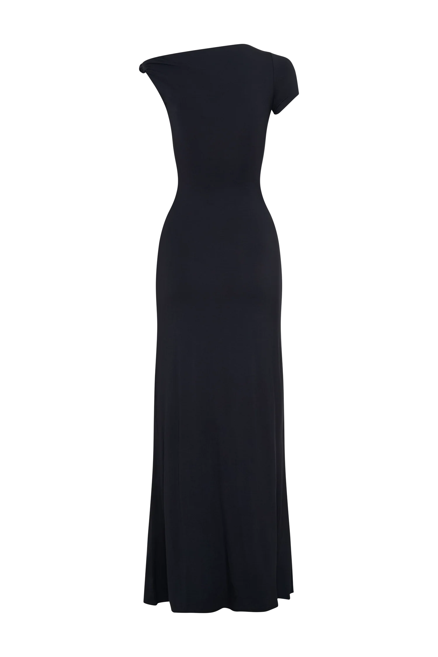 Tamsin Short Sleeve Modal Maxi Dress - Black - Image 6