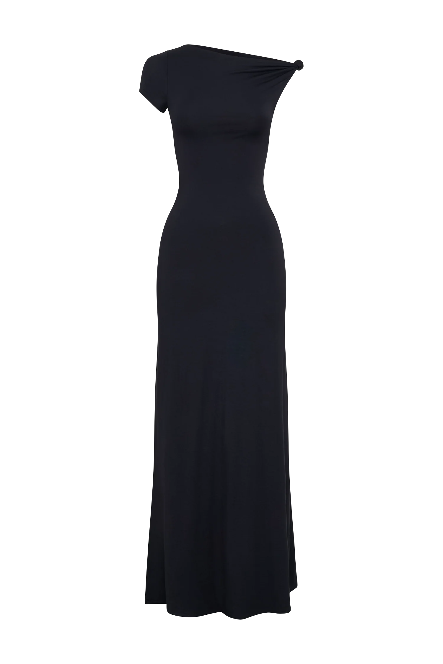 Tamsin Short Sleeve Modal Maxi Dress - Black - Image 7