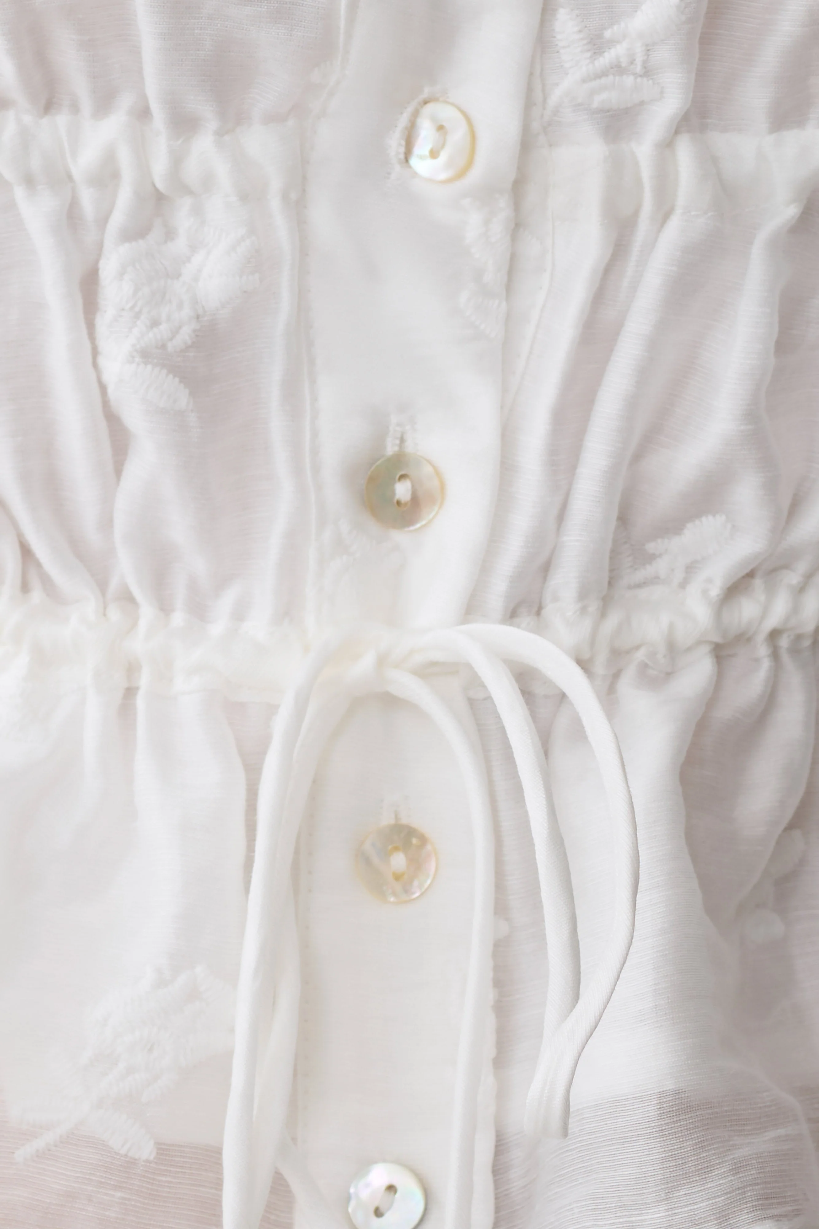 Vivian Embroidered Sleeveless Top - White - Image 7