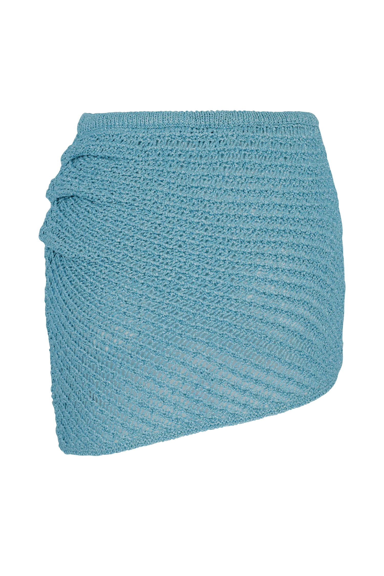 Waverley Metallic Knit Mini Skirt - Blue - Image 9