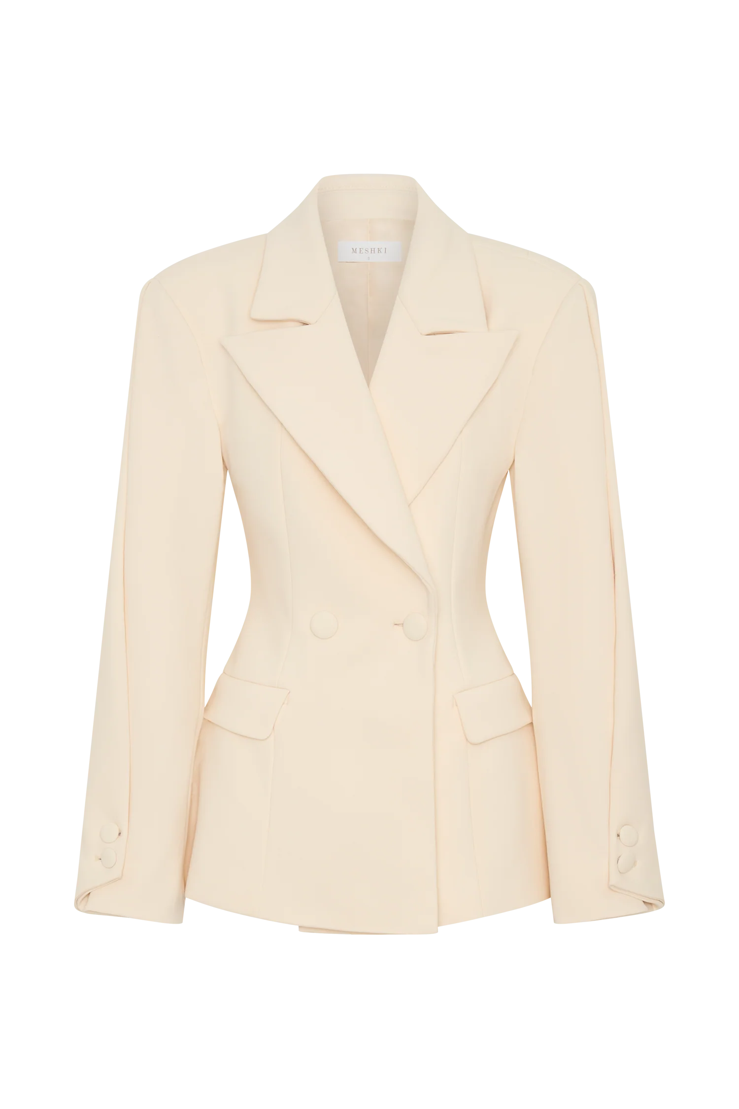 Wesley Structured Blazer - Buttercream - Image 9