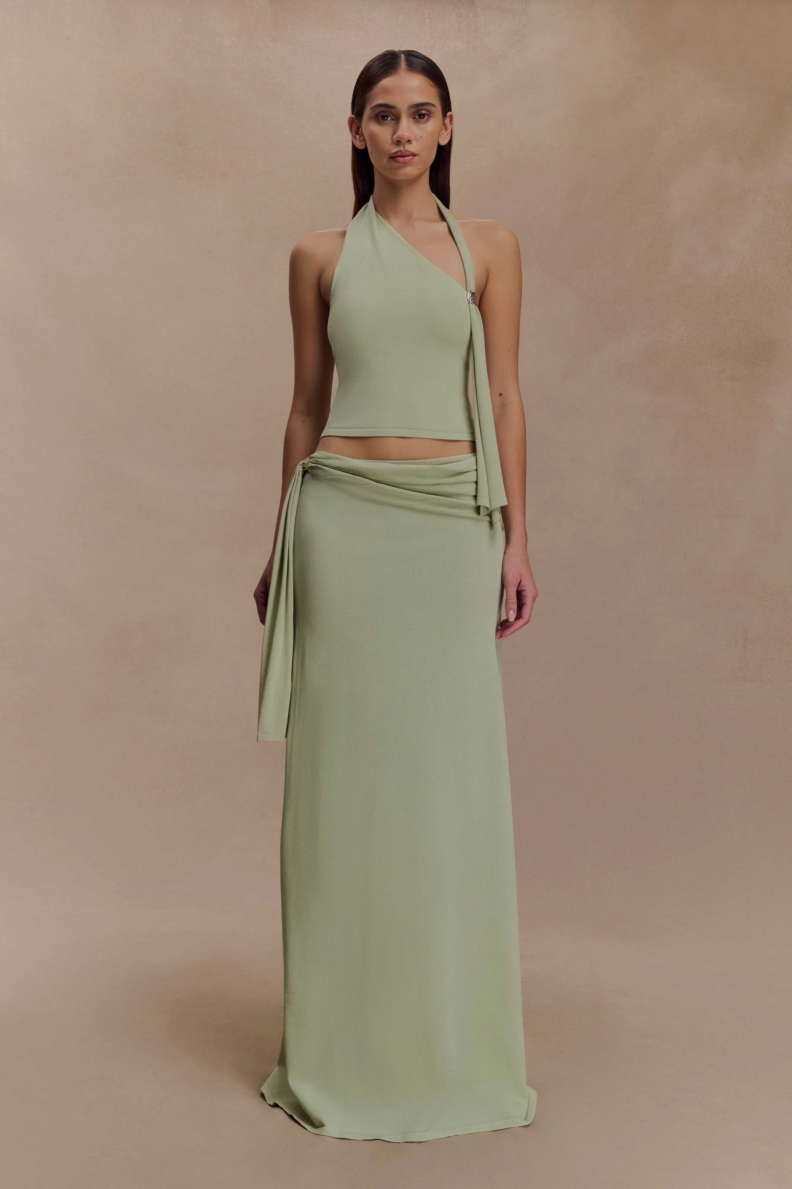 Xanthia Knit Halter Top - Pastel Green - Image 5